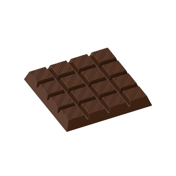 ECM 11040 SQUARE STRIPES 80gr. TABLET CHOCOLATE MOULD