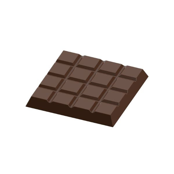ECM 11046 SQUARE 80gr. TABLET CHOCOLATE MOULD