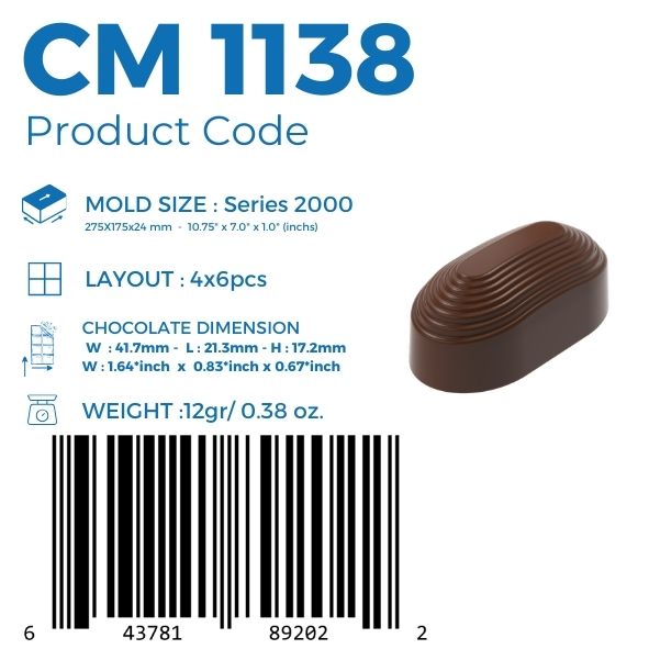 CM 1138 PRALİN ÇİKOLATA KALIBI - GREYAS CHOCOLATE MOULDS