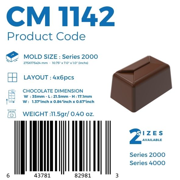 CM 1142 PRALİN ÇİKOLATA KALIBI - GREYAS CHOCOLATE MOULDS