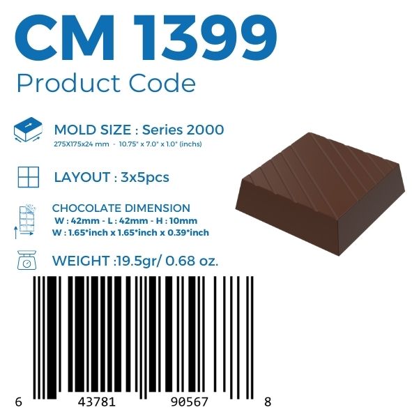 CM 1399 MADLEN ÇİKOLATA KALIBI - GREYAS CHOCOLATE MOULDS