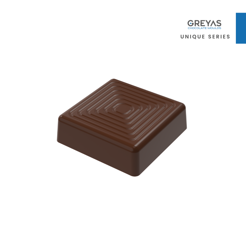 CM 1443 SQUARE LINE 12gr CHOCOLATE MOULD