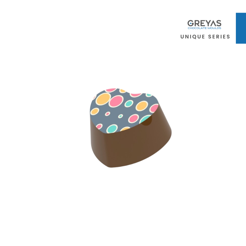 CM 1745 HEART TRANSFER CHOCOLATE MOULD