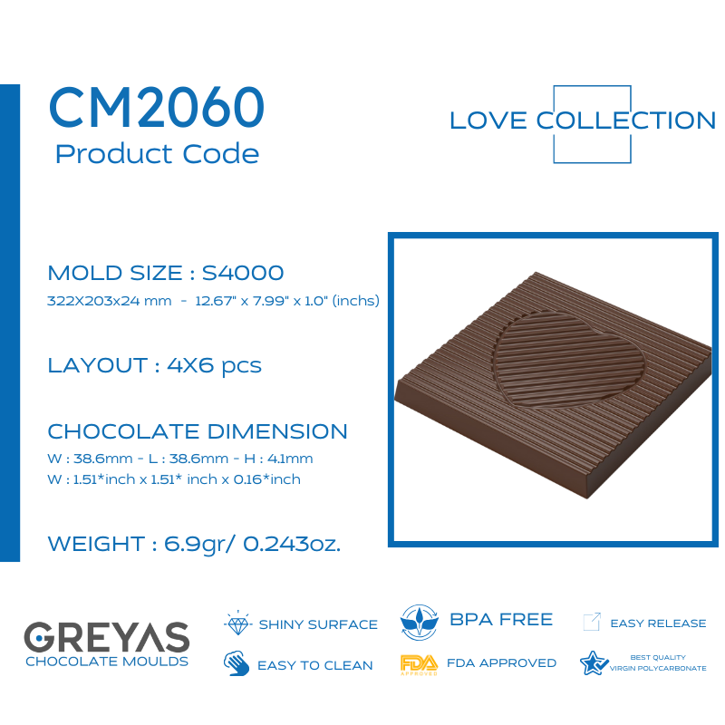 CM 2060 MADLEN ÇİKOLATA KALIBI - GREYAS CHOCOLATE MOULDS