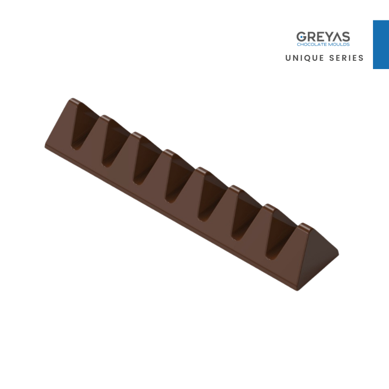 CM-2078 DREIECK RIEGEL SCHOKOLADENFORM 42,5 G – GREYAS CHOCOLATE MOULDS