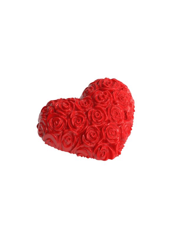 CM 3004 ROSE HEART PRALINE CHOCOLATE MOULD
