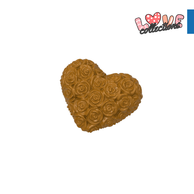 CM 3004 ROSE HEART PRALINE CHOCOLATE MOULD