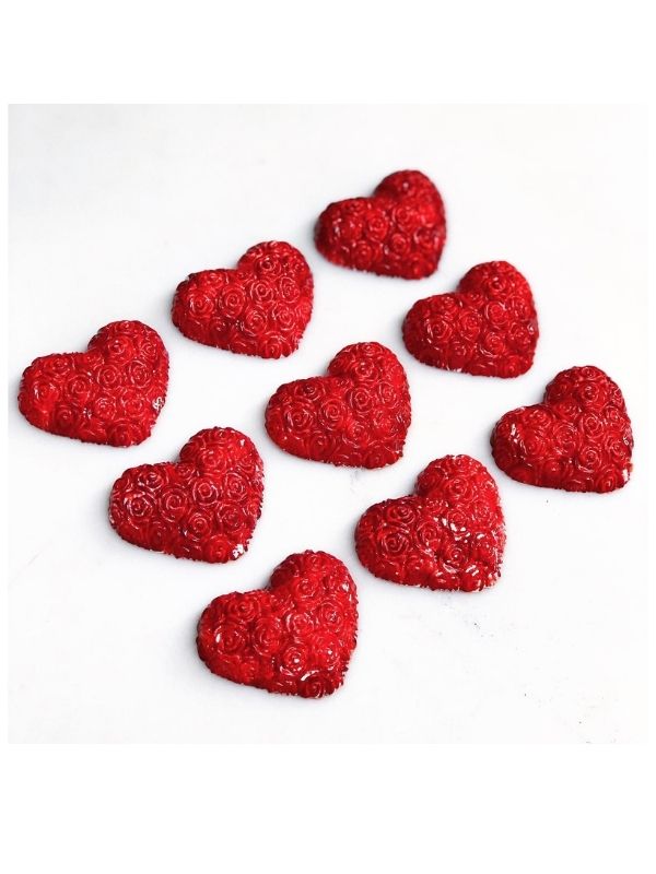 CM 3004 ROSE HEART PRALINE CHOCOLATE MOULD