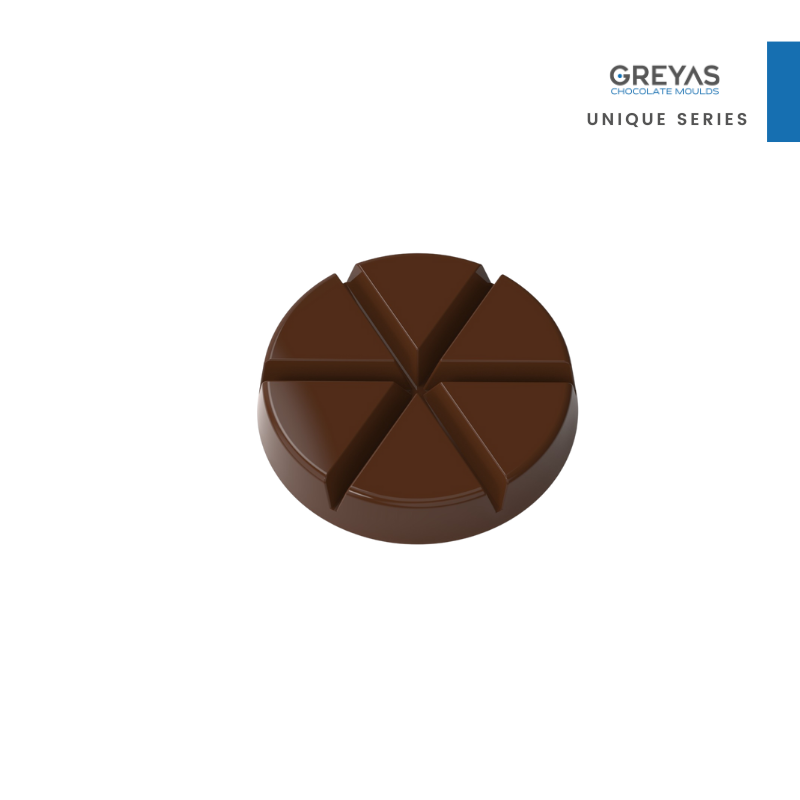 CM 3142 SLICE OF 6 CHOCOLATE MOULD