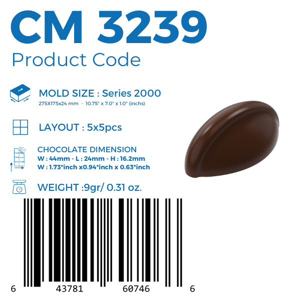 CM 3239  PRALİN ÇİKOLATA KALIBI - GREYAS CHOCOLATE MOULDS