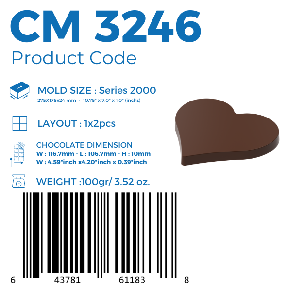 CM 3246  TABLET ÇİKOLATA KALIBI - GREYAS CHOCOLATE MOULDS