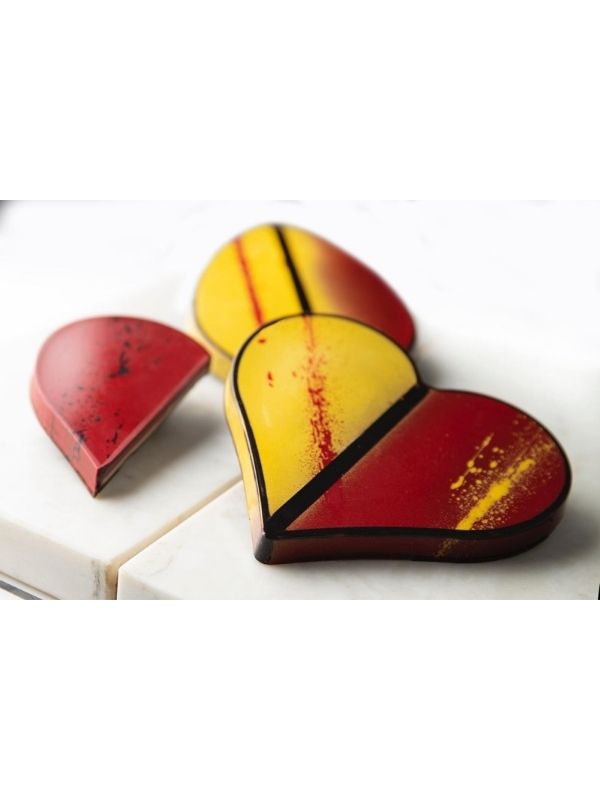 CM 3246 HEART TABLET 100gr CHOCOLATE MOULD - GREYAS CHOCOLATE MOULDS