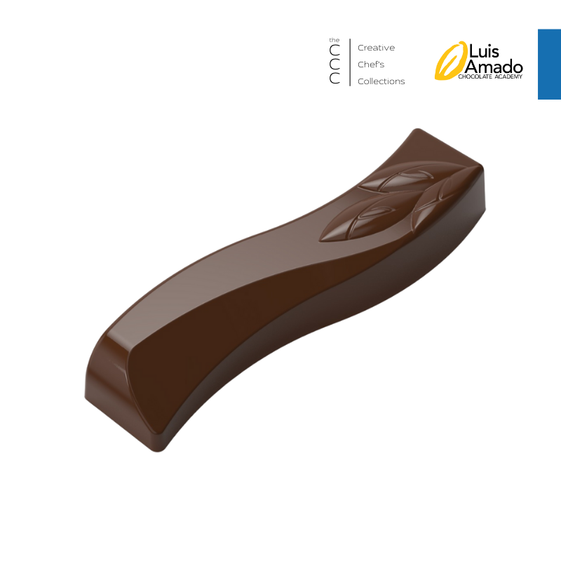 CM 3436 LUIS AMADO SIGNATURE CURVY BAR CHOCOLATE MOULD
