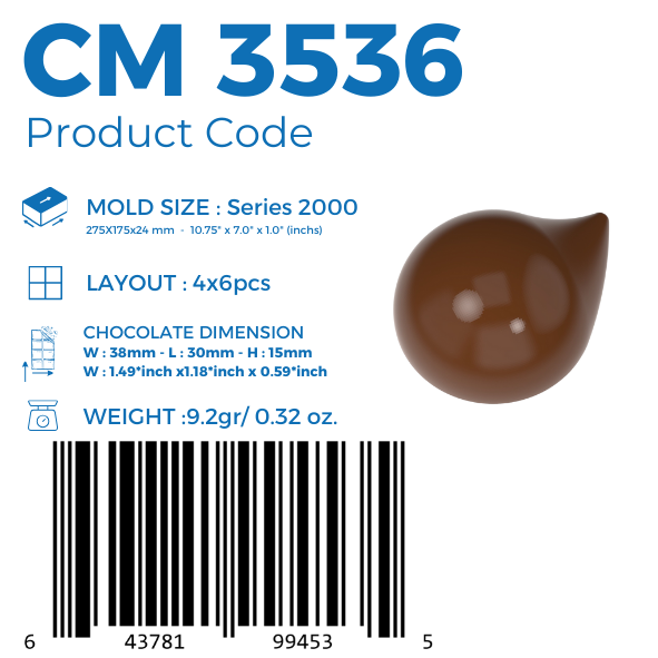 CM 3536 LUIS AMADO SIGNATURE TROPFEN BONBON SCHOKOLADENFORM