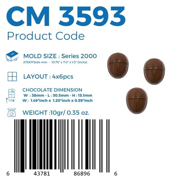 CM 3593 SQUID GAME MASK CHOCOLATE MOULD