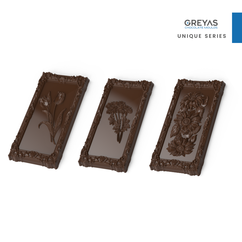 CM 3801 STAMPO PER CIOCCOLATO TAVOLETTA GIARDINO