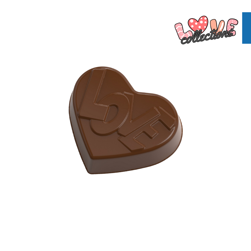 CM 3841 LUIS AMADO SIGNATURE LOVE HEART CHOCOLATE MOULD