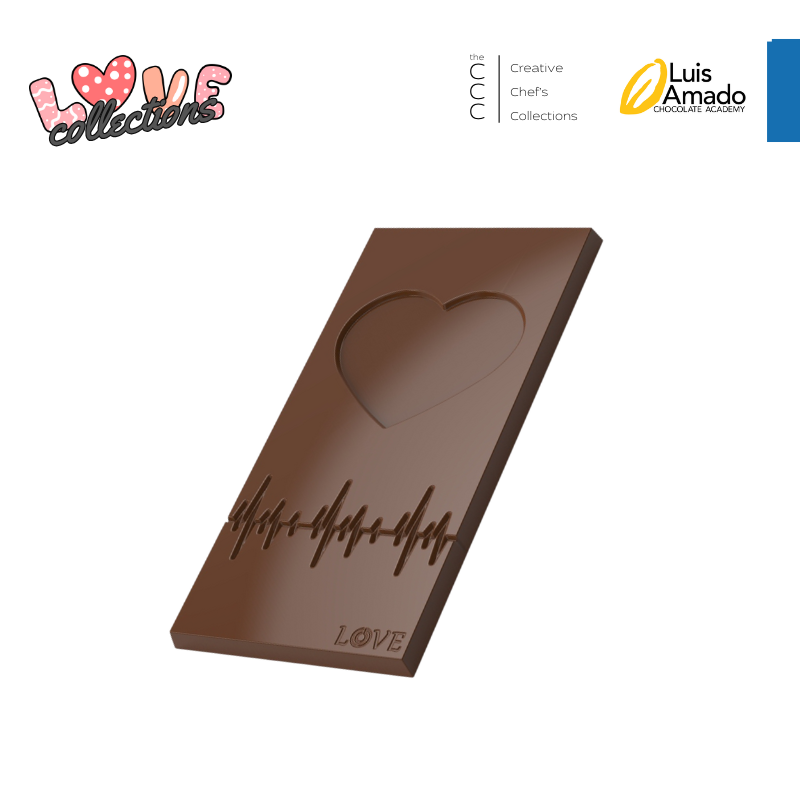 CM 3842 LUIS AMADO SIGNATURE RYTHM TABLET CHOCOLATE MOULD