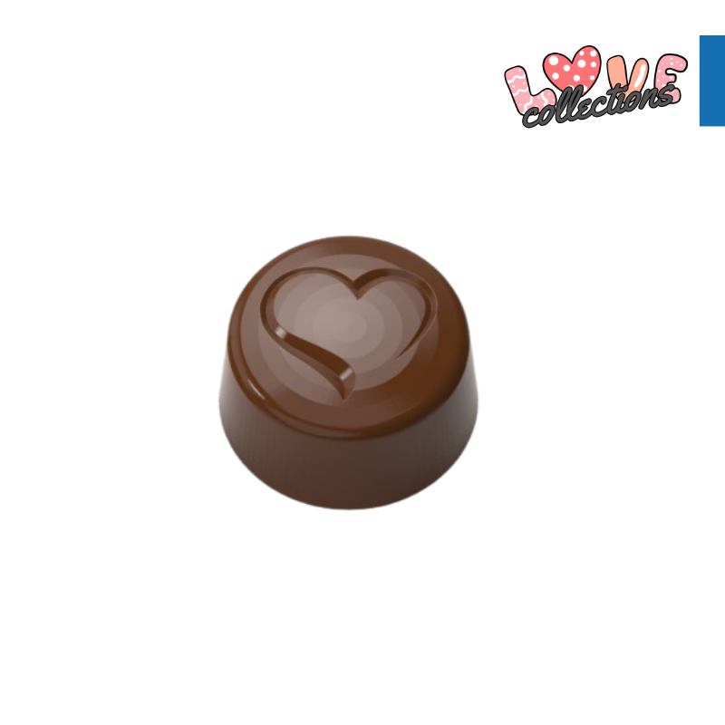 CM 3843 LUIS AMADO SIGNATURE HEART PRALINE CHOOCLATE MOULD