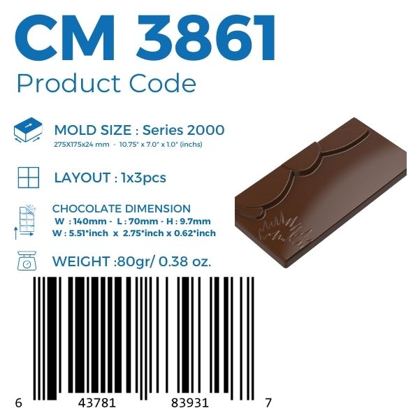 CM 3861 EASTER BUNNY TABLET CHOCOLATE MOULD