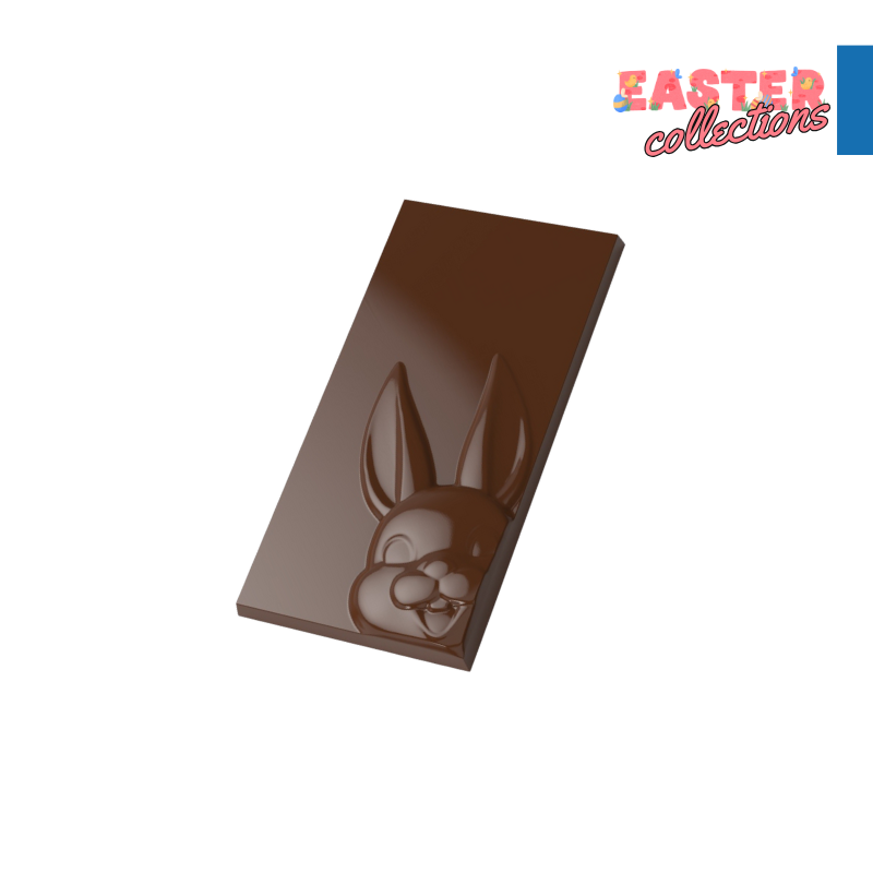 CM 3875 HAPPY BUNNY TABLET CHOCOLATE MOULD