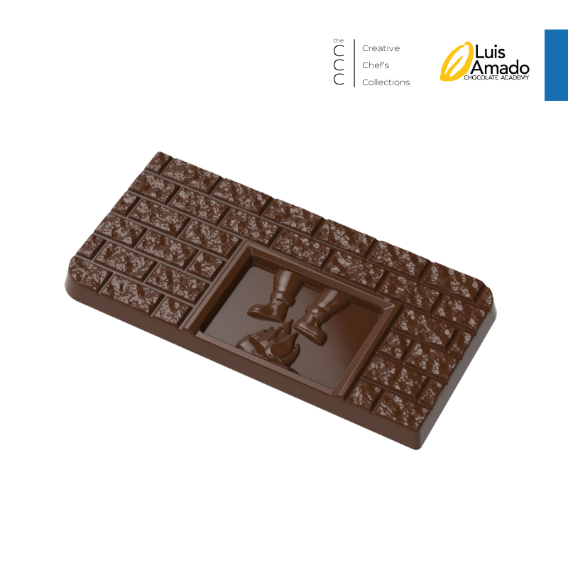 CM 3913 SANTA IN FLUE TABLET CHOCOLATE MOULD