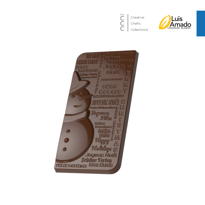 CM 3914 SNOWMAN TABLET CHOCOLATE MOULD