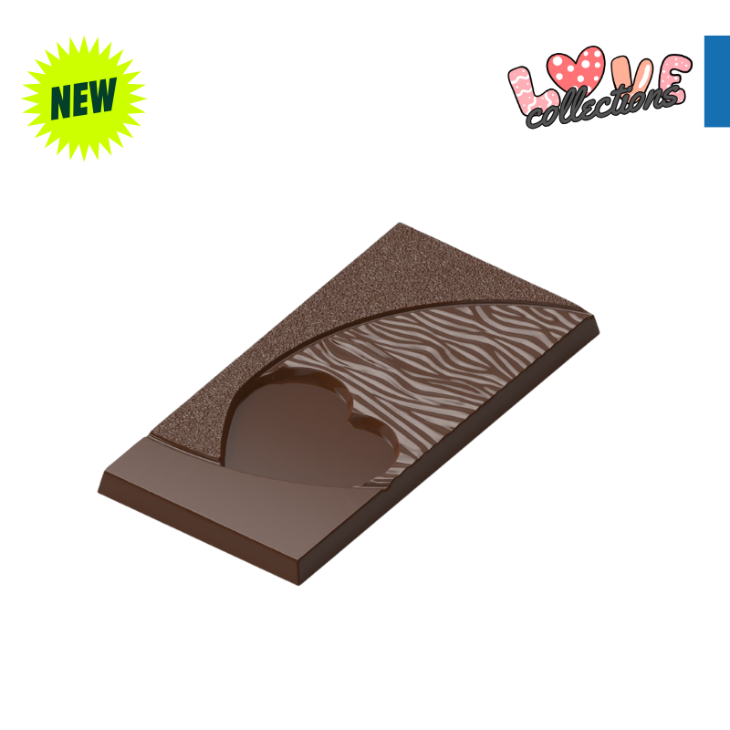 CM 4073 STAMPO CIOCCOLATO A TAVOLETTA CUORE TESTURIZZATO