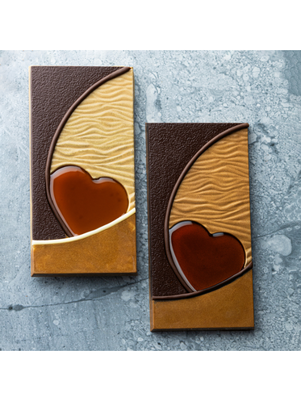 CM 4073 STAMPO CIOCCOLATO A TAVOLETTA CUORE TESTURIZZATO