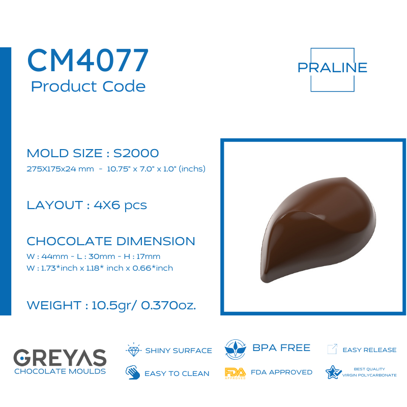 CM-4077 PRALINEN-SCHOKOLADENFORM