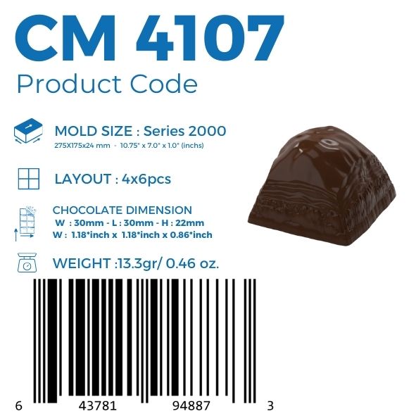 CM 4107 BAKLAWA BITE CHOCOLATE MOULD