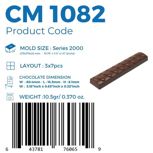 CM 1082 BAR ÇİKOLATA KALIBI - GREYAS CHOCOLATE MOULDS