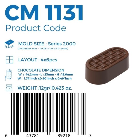 CM 1131 PRALİN ÇİKOLATA KALIBI - GREYAS CHOCOLATE MOULDS