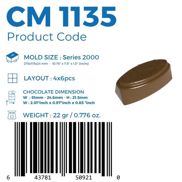 CM 1135 PRALİN ÇİKOLATA KALIBI - GREYAS CHOCOLATE MOULDS