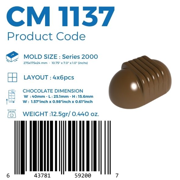 CM 1137 PRALİN ÇİKOLATA KALIBI - GREYAS CHOCOLATE MOULDS