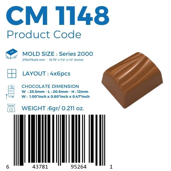 CM 1148 PRALİN ÇİKOLATA KALIBI - GREYAS CHOCOLATE MOULDS