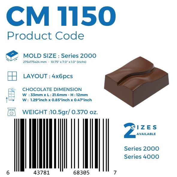 CM 1150 PRALİN ÇİKOLATA KALIBI - GREYAS CHOCOLATE MOULDS