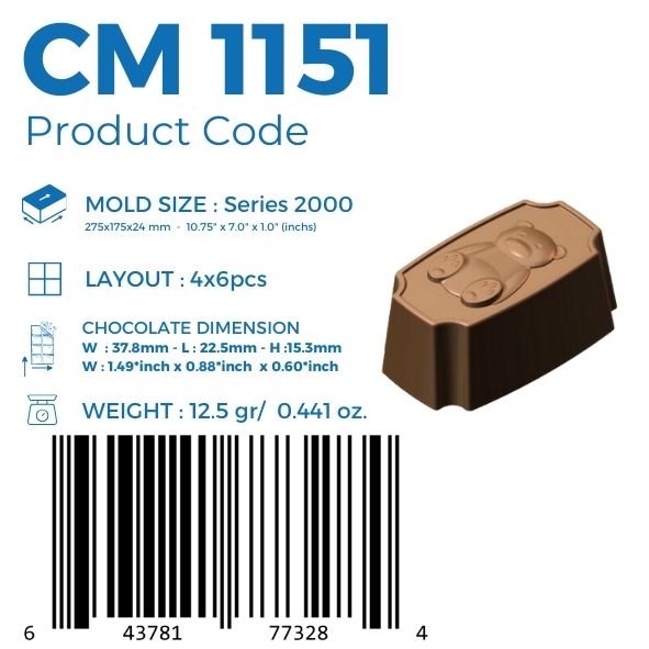 CM 1151 PRALİN ÇİKOLATA KALIBI - GREYAS CHOCOLATE MOULDS