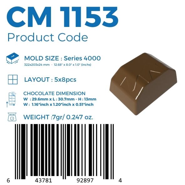 CM 1153 PRALİN ÇİKOLATA KALIBI - GREYAS CHOCOLATE MOULDS