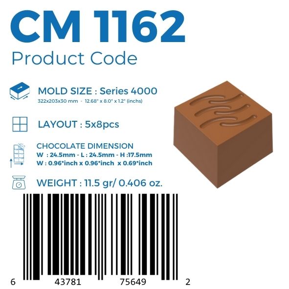 CM 1162 PRALİN ÇİKOLATA KALIBI - GREYAS CHOCOLATE MOULDS