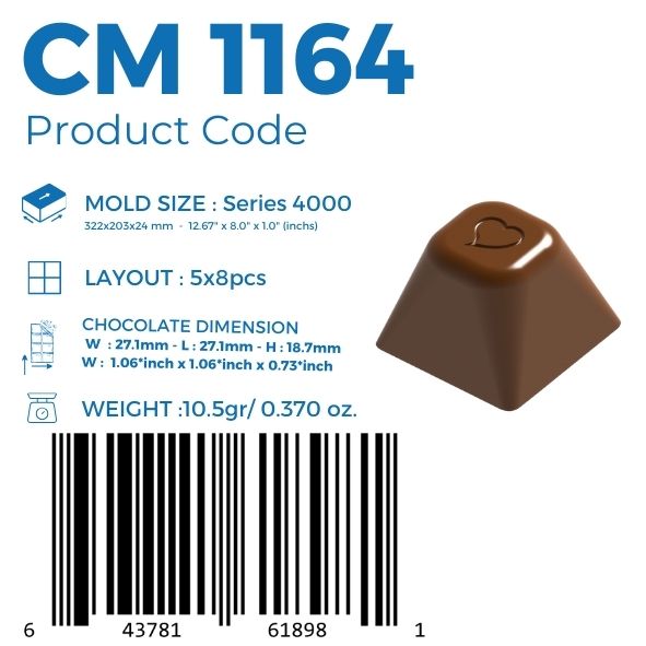 CM 1164 PRALİN ÇİKOLATA KALIBI - GREYAS CHOCOLATE MOULDS