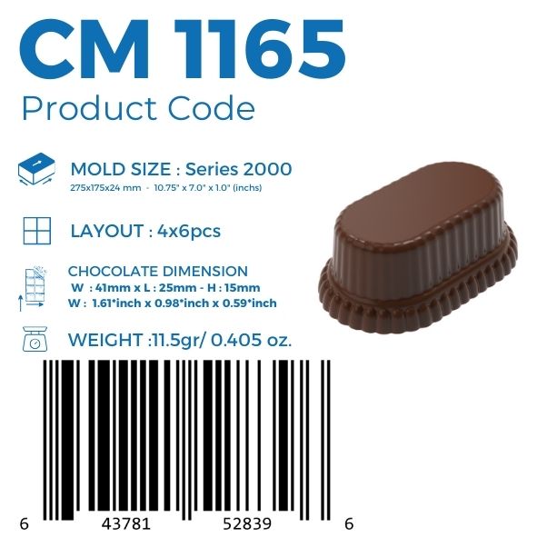CM 1165 PRALİN ÇİKOLATA KALIBI - GREYAS CHOCOLATE MOULDS