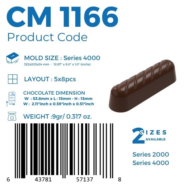 CM 1166 PRALİN ÇİKOLATA KALIBI - GREYAS CHOCOLATE MOULDS
