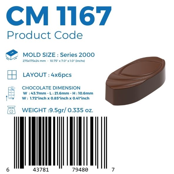 CM 1167 PRALİN ÇİKOLATA KALIBI - GREYAS CHOCOLATE MOULDS
