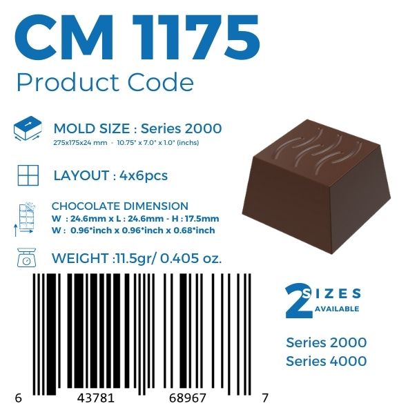 CM 1175 PRALİN ÇİKOLATA KALIBI - GREYAS CHOCOLATE MOULDS