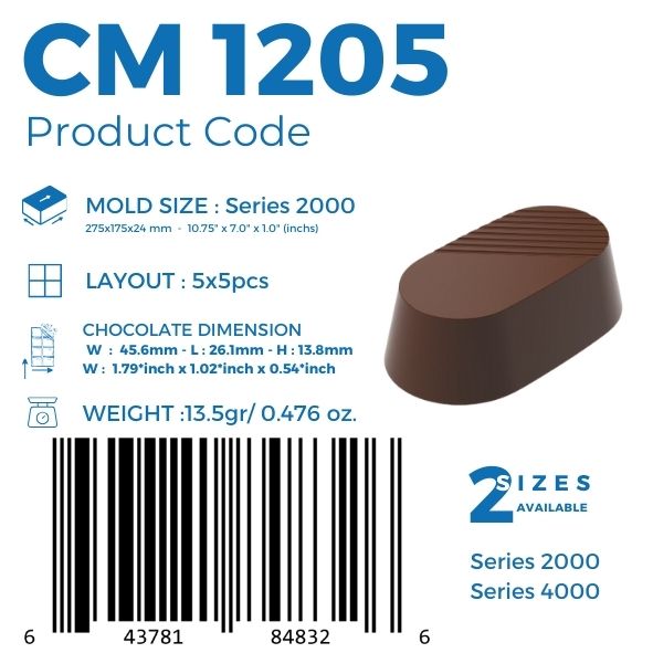 CM 1205 PRALİN ÇİKOLATA KALIBI - GREYAS CHOCOLATE MOULDS