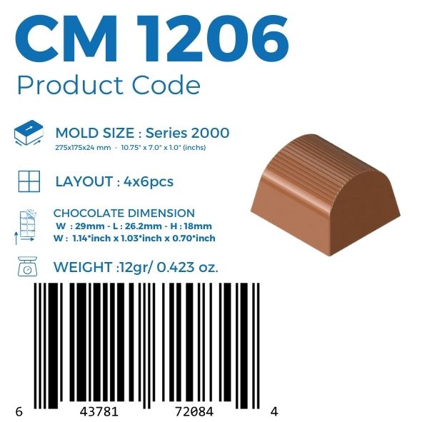 CM 1206 PRALİN ÇİKOLATA KALIBI - GREYAS CHOCOLATE MOULDS