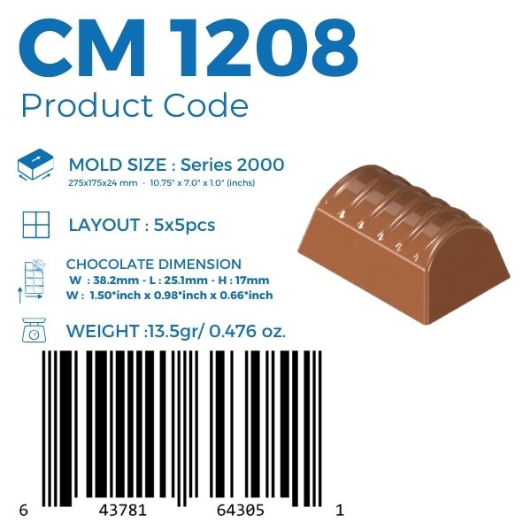 CM 1208 PRALİN ÇİKOLATA KALIBI - GREYAS CHOCOLATE MOULDS