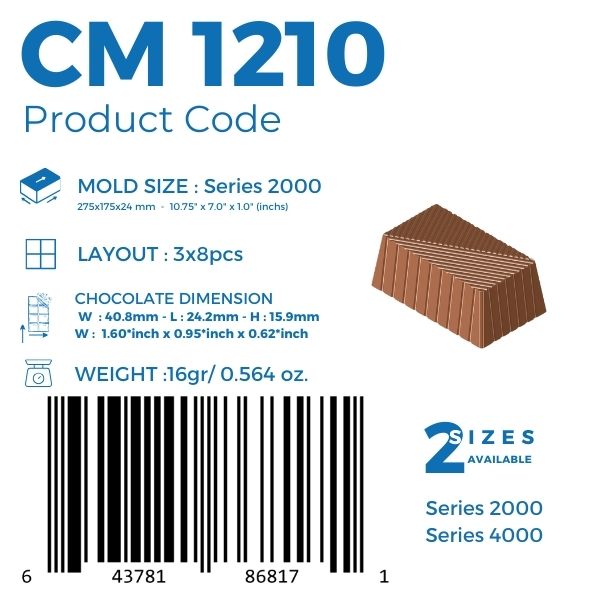 CM 1210 PRALİN ÇİKOLATA KALIBI - GREYAS CHOCOLATE MOULDS