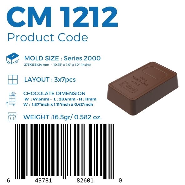 CM 1212 PRALİN ÇİKOLATA KALIBI - GREYAS CHOCOLATE MOULDS